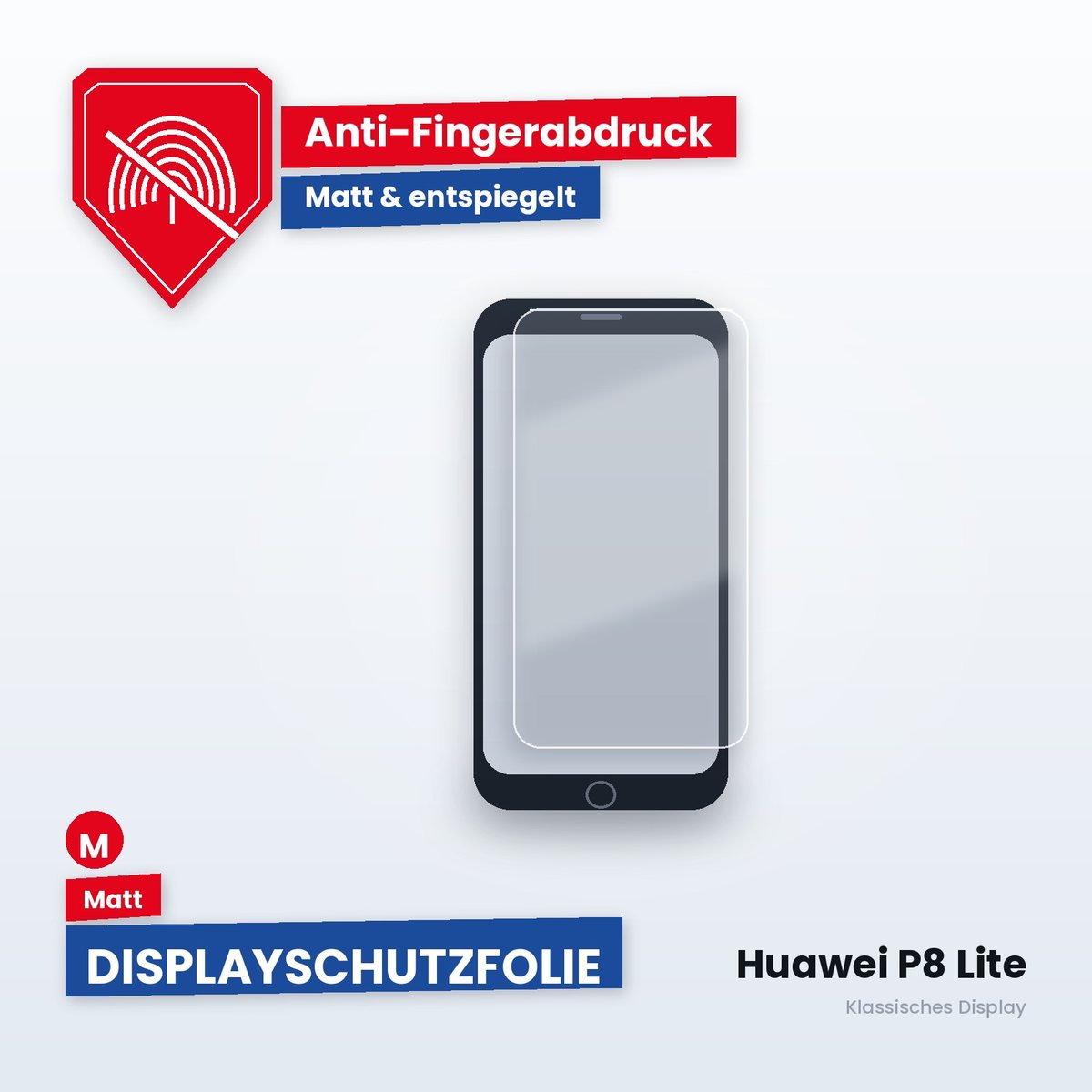 Displayschutzfolie Huawei P8 Lite – Matt