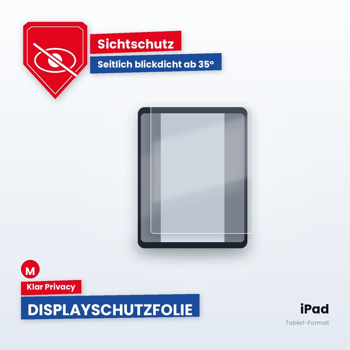 Displayschutzfolie iPad – Klar Privacy