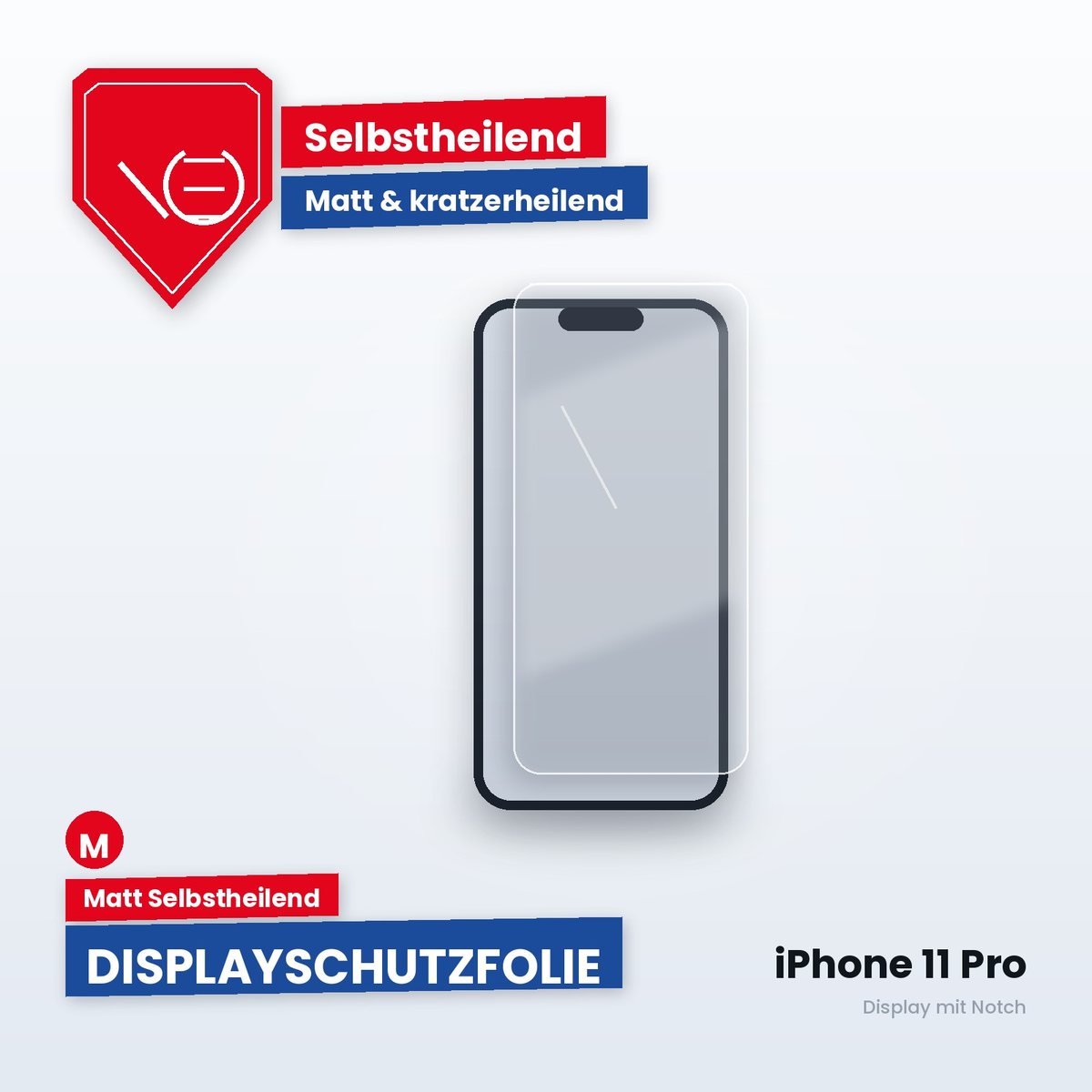 Displayschutzfolie iPhone 11 Pro – Matt Selbstheilend