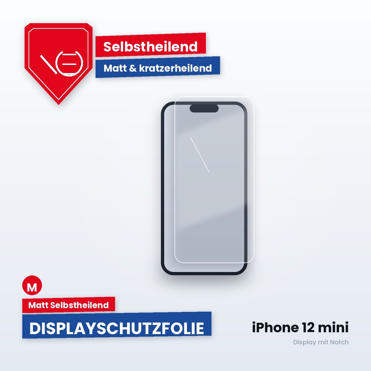 Displayschutzfolie iPhone 12 mini – Matt Selbstheilend