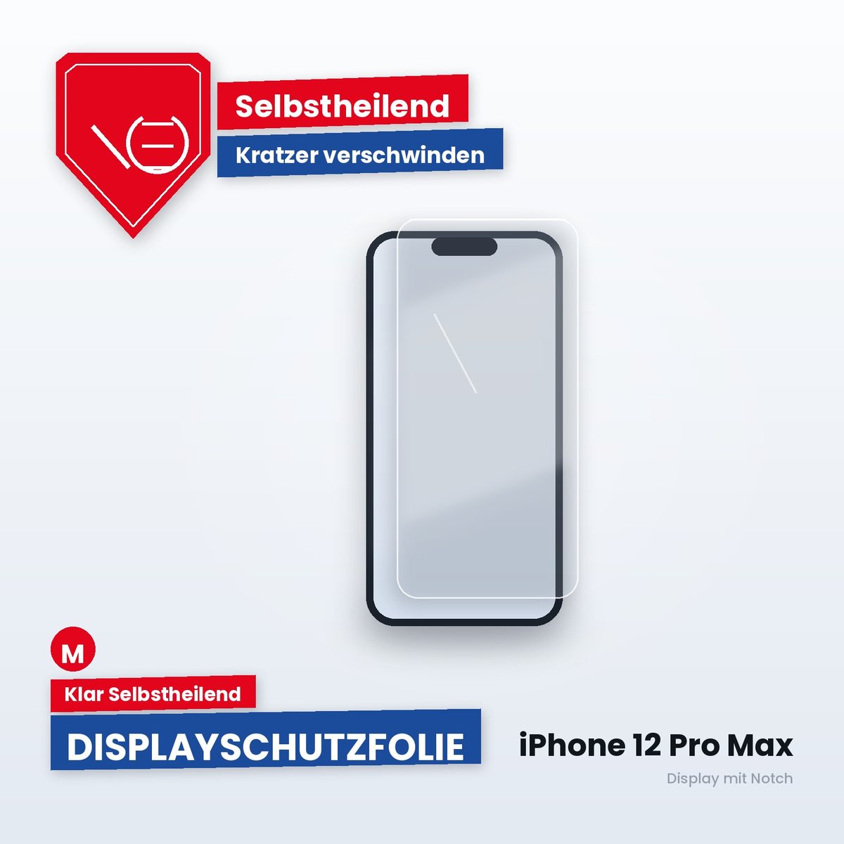 Displayschutzfolie iPhone 12 Pro Max – Klar Selbstheilend