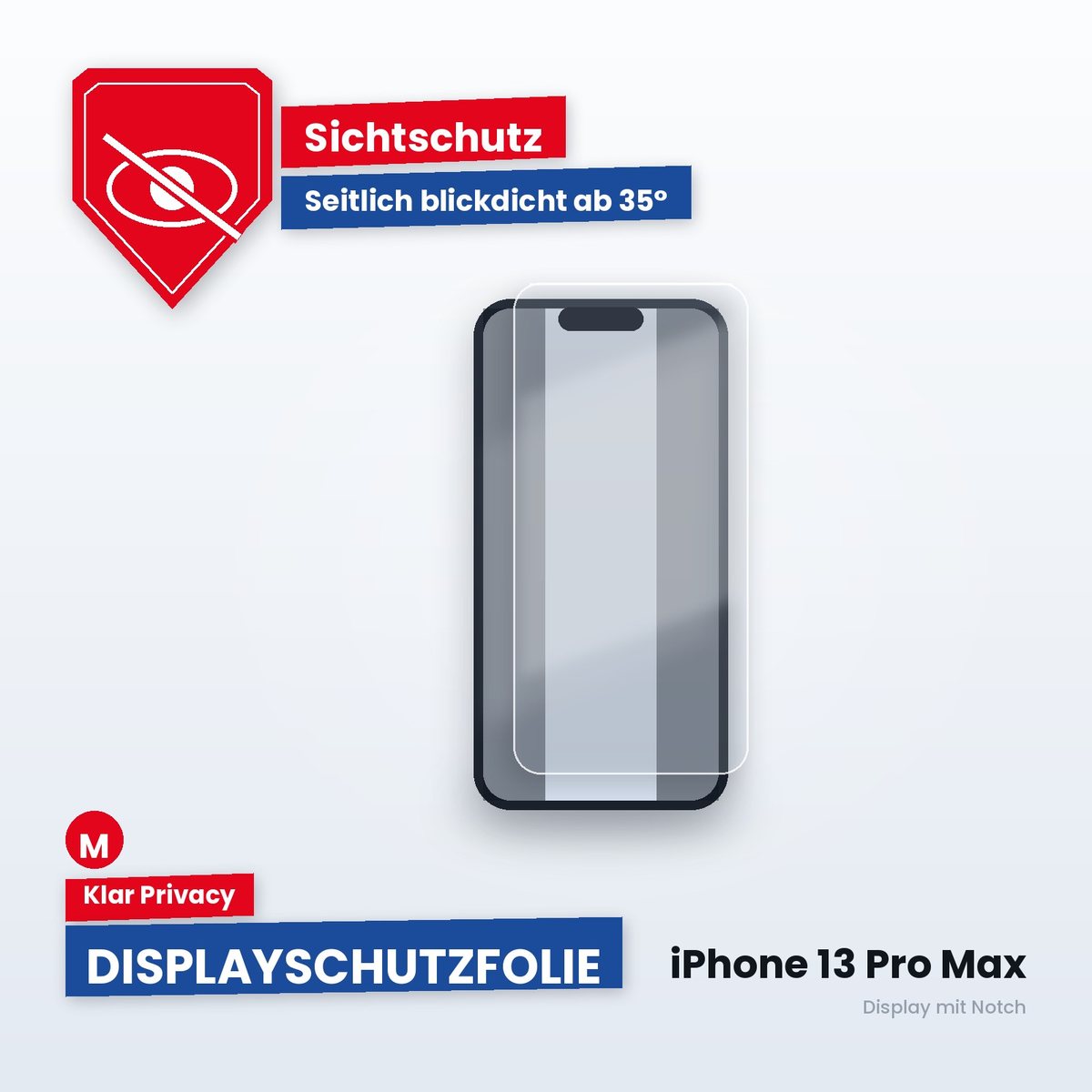 Displayschutzfolie iPhone 13 Pro Max – Klar Privacy