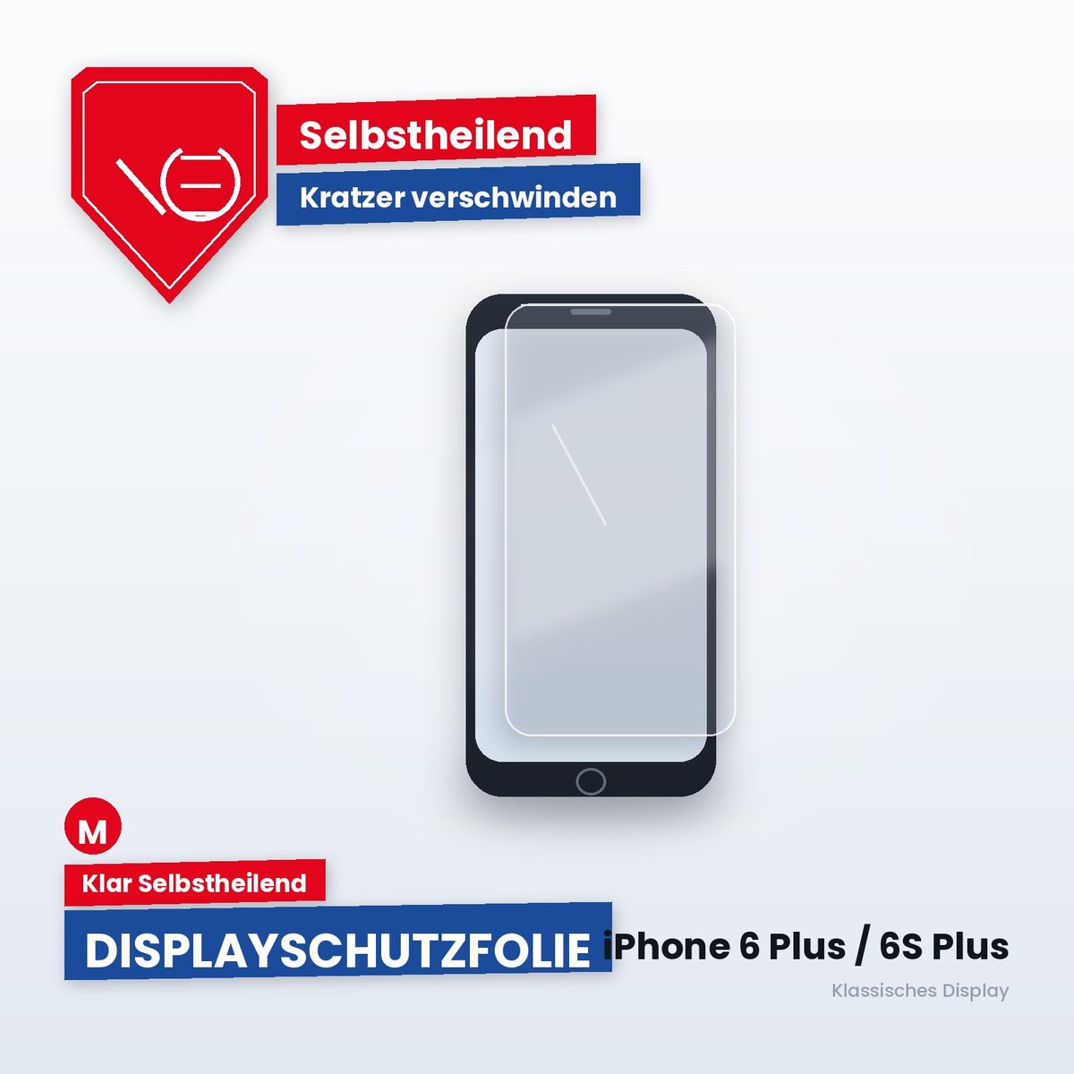 Displayschutzfolie iPhone 6 Plus / 6S Plus – Klar Selbstheilend