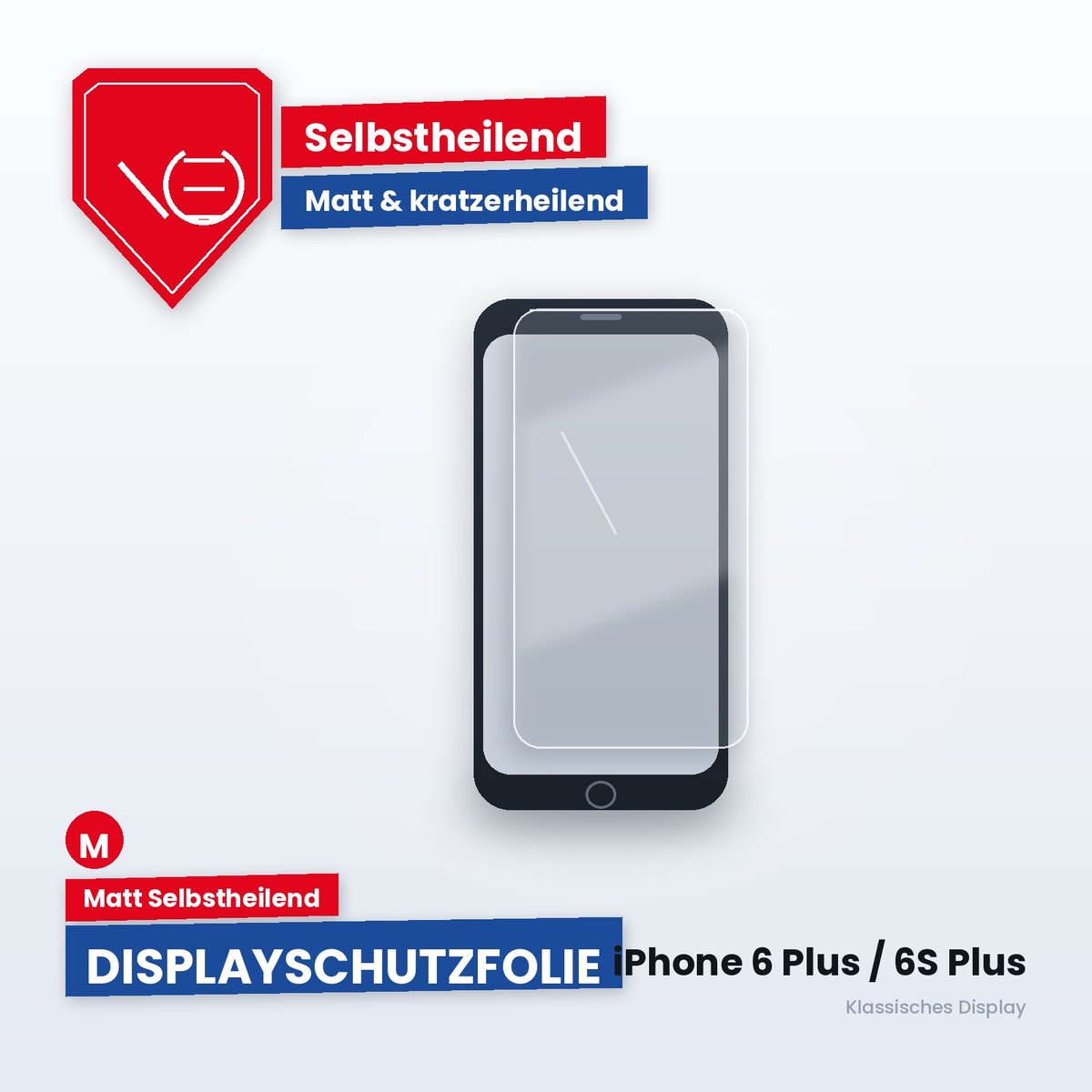 Displayschutzfolie iPhone 6 Plus / 6S Plus – Matt Selbstheilend