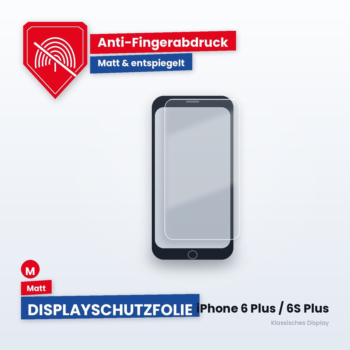 Displayschutzfolie iPhone 6 Plus / 6S Plus – Matt