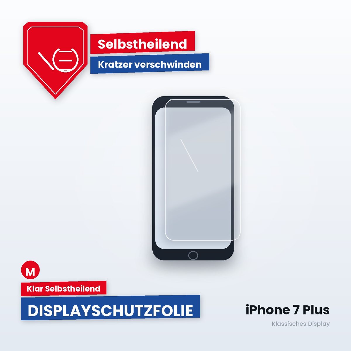Displayschutzfolie iPhone 7 Plus – Klar Selbstheilend