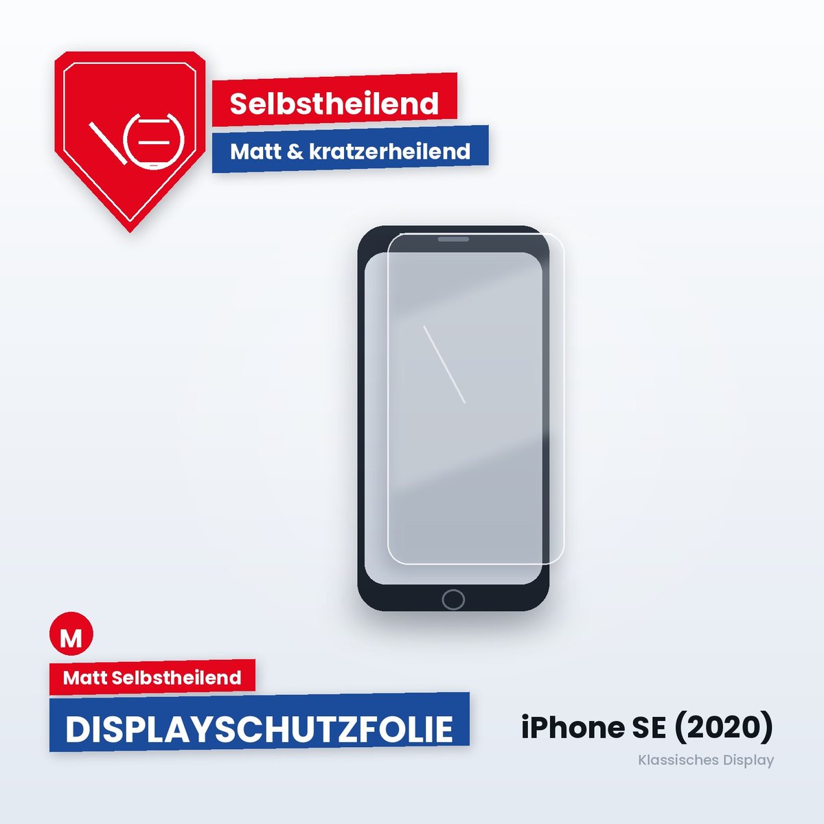 Displayschutzfolie iPhone SE (2020) – Matt Selbstheilend