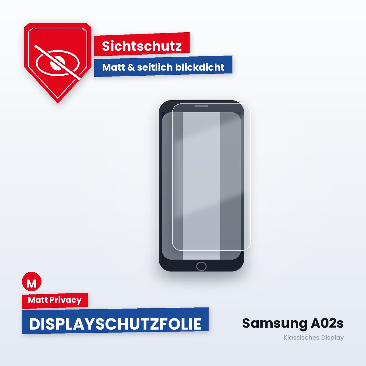 Displayschutzfolie Samsung A02s – Matt Privacy