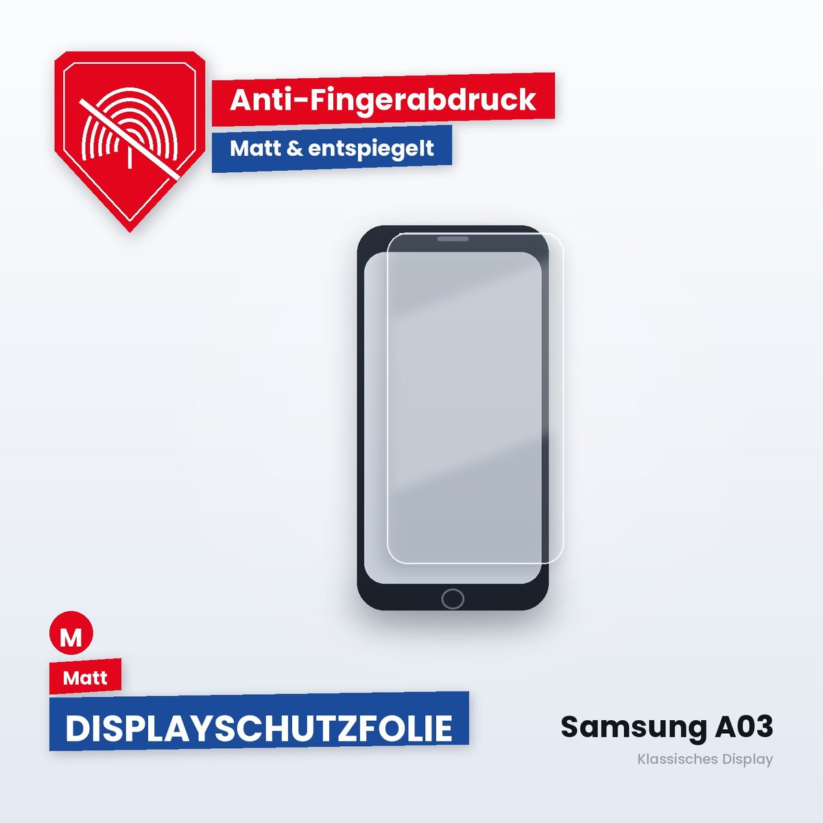 Displayschutzfolie Samsung A03 – Matt