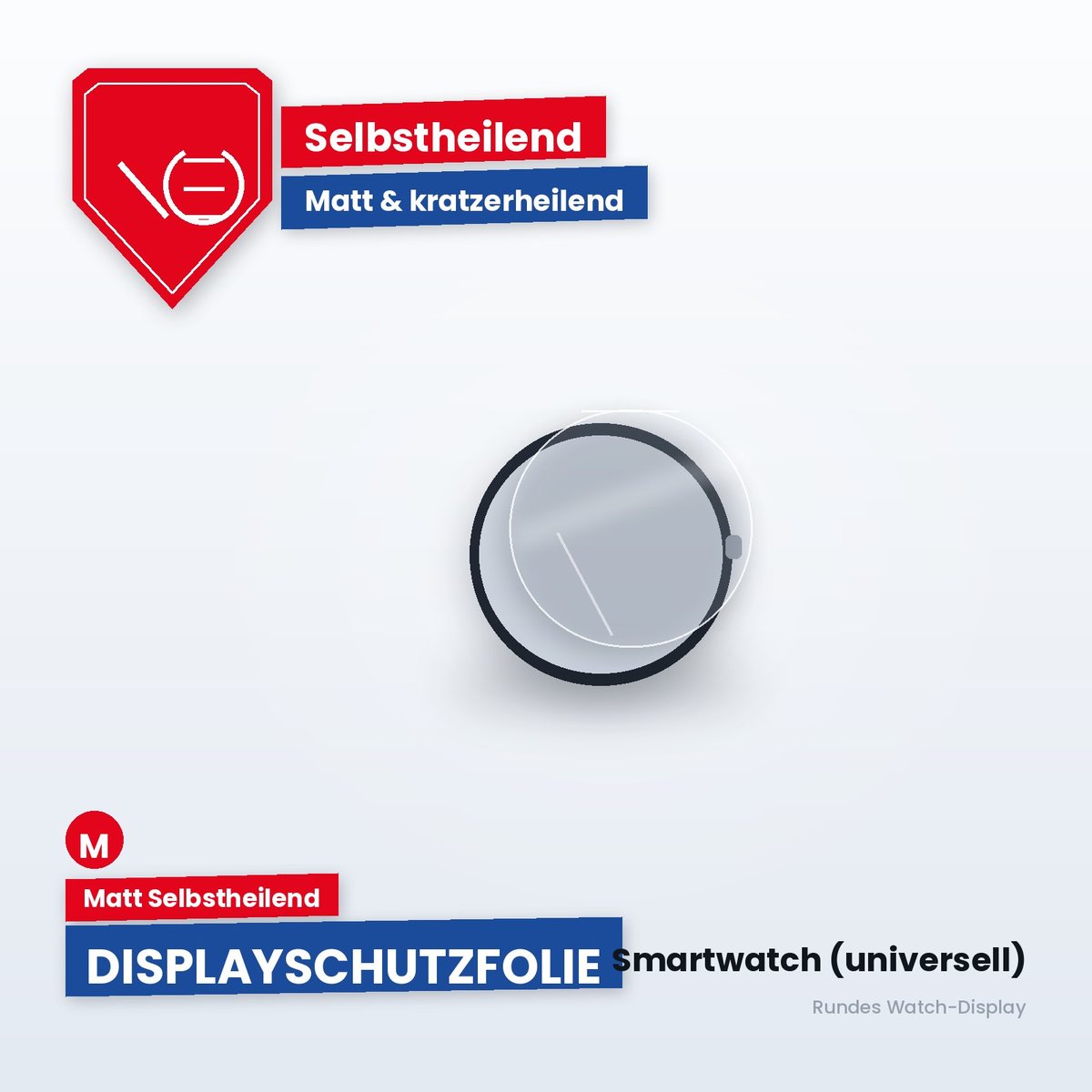 Displayschutzfolie Smartwatch (universell) – Matt Selbstheilend