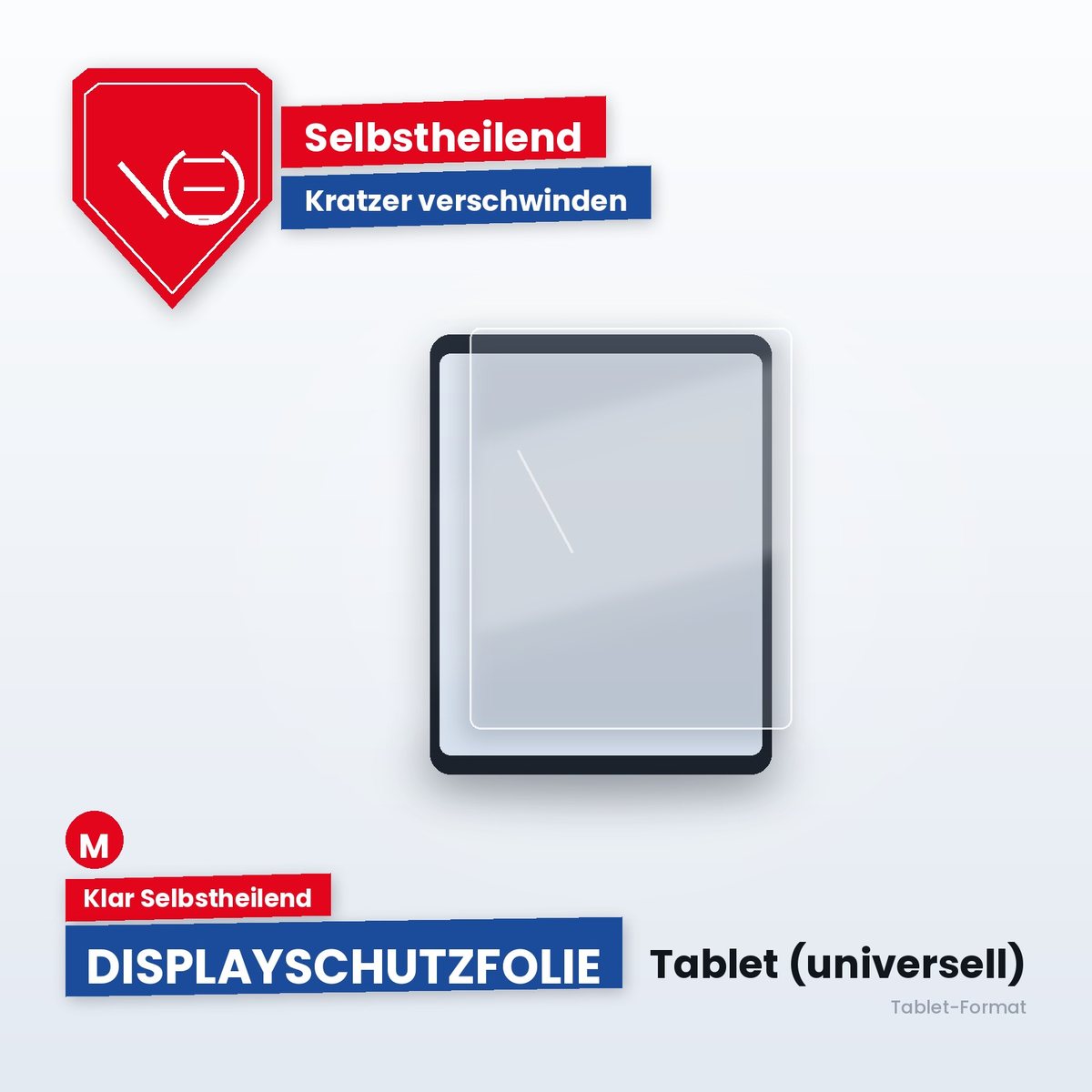 Displayschutzfolie Tablet (universell) – Klar Selbstheilend