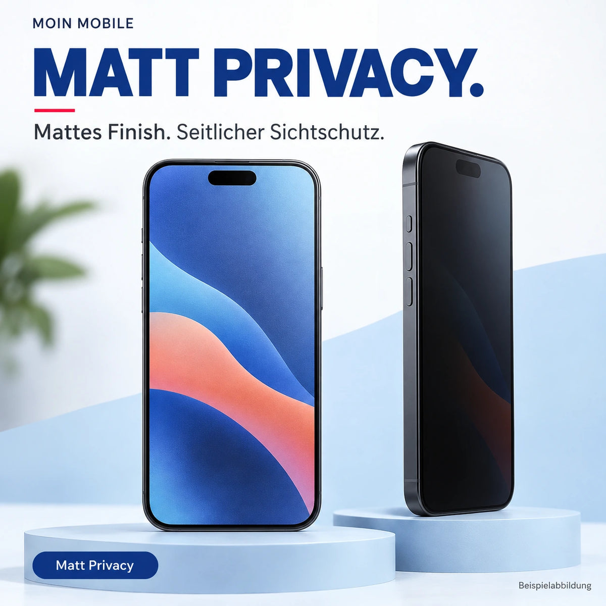 Moin Mobile – Matt Privacy – Bild 1: Oberfläche und Optik der Displayschutzfolie